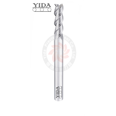 Long Shank 3 Flutes End Mill for Soft Metal 45°,55°