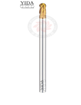 Long Shank Ball Nose End Mill 4 Flutes