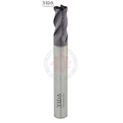 Long Shank Corner Radius End Mill 4 Flutes