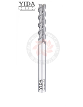 Long Flute 3 Flutes End Mill for Soft Metal 45°,55° 