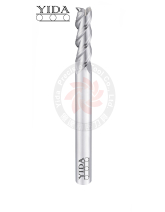 Long Shank 3 Flutes End Mill for Soft Metal 45°,55°