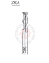 2 Flutes End Mill for Soft Metal 45° 