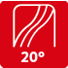 20° 20°