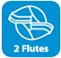 2 Flutes(球型) 2 Flutes(球型)