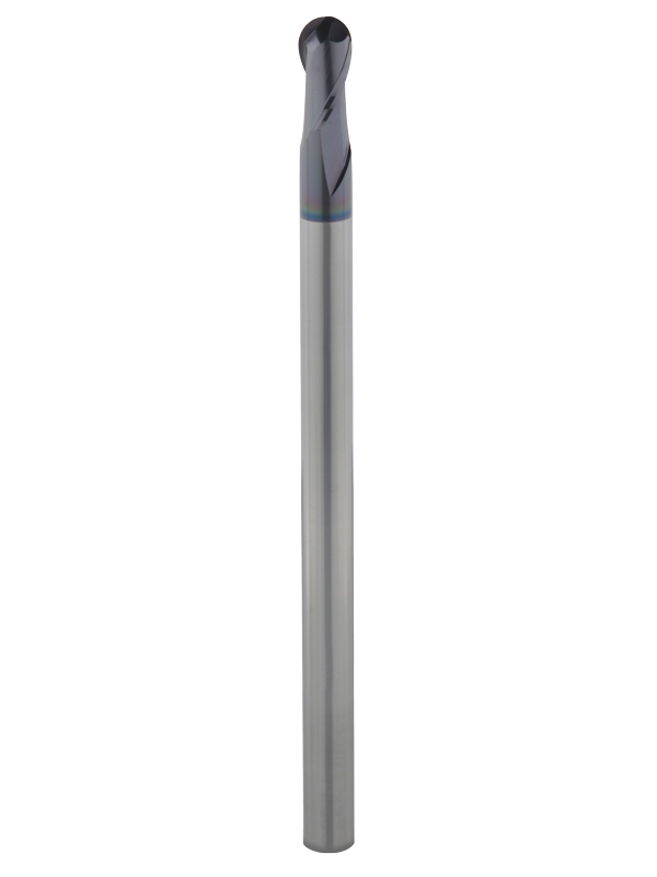 HRC 45 Long Shank Ball Nose End Mill 2 Flutes
