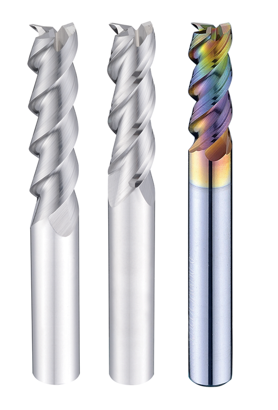 HRC 45 Square End Mill 3 Flutes for Non-Ferrous Materials